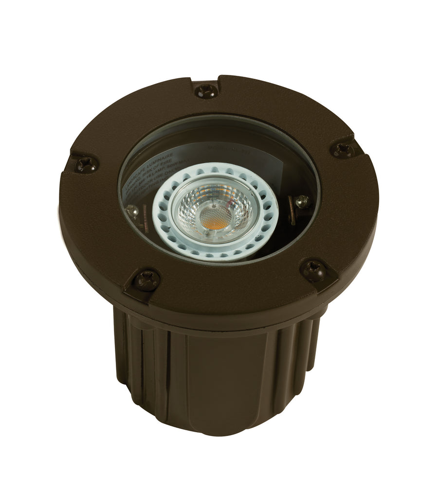 Composite Adjustable Lensed Well Light, Bronze, No Lamp