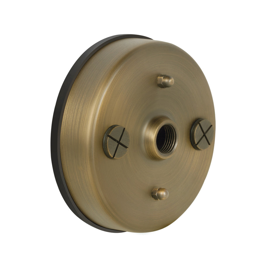 Brass 5" Canopy, 3X ½" NPT, Antique Bronze