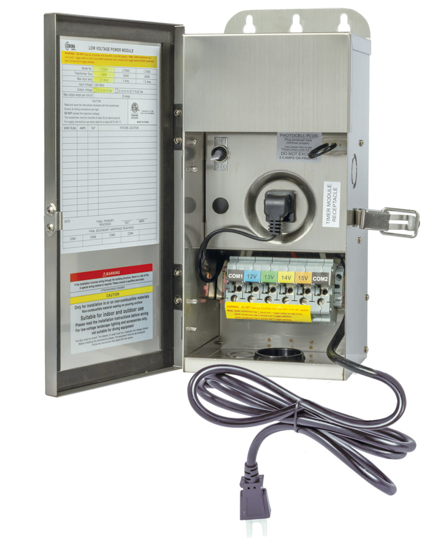 Stainless Steel Enclosure 300W, 12-15V, Single Circuit Transformer