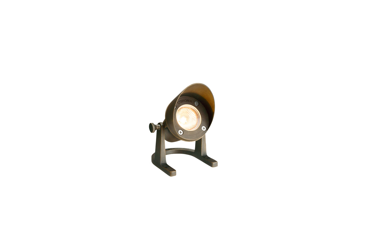 Brass Hooded Underwater Light, 100' Cord,  Antique Bronze,  No Lamp — view 1