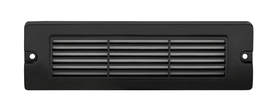 Aluminum 8¾” Large Louvered Backless Box, Brick Light, Black, 5W Integrated LED