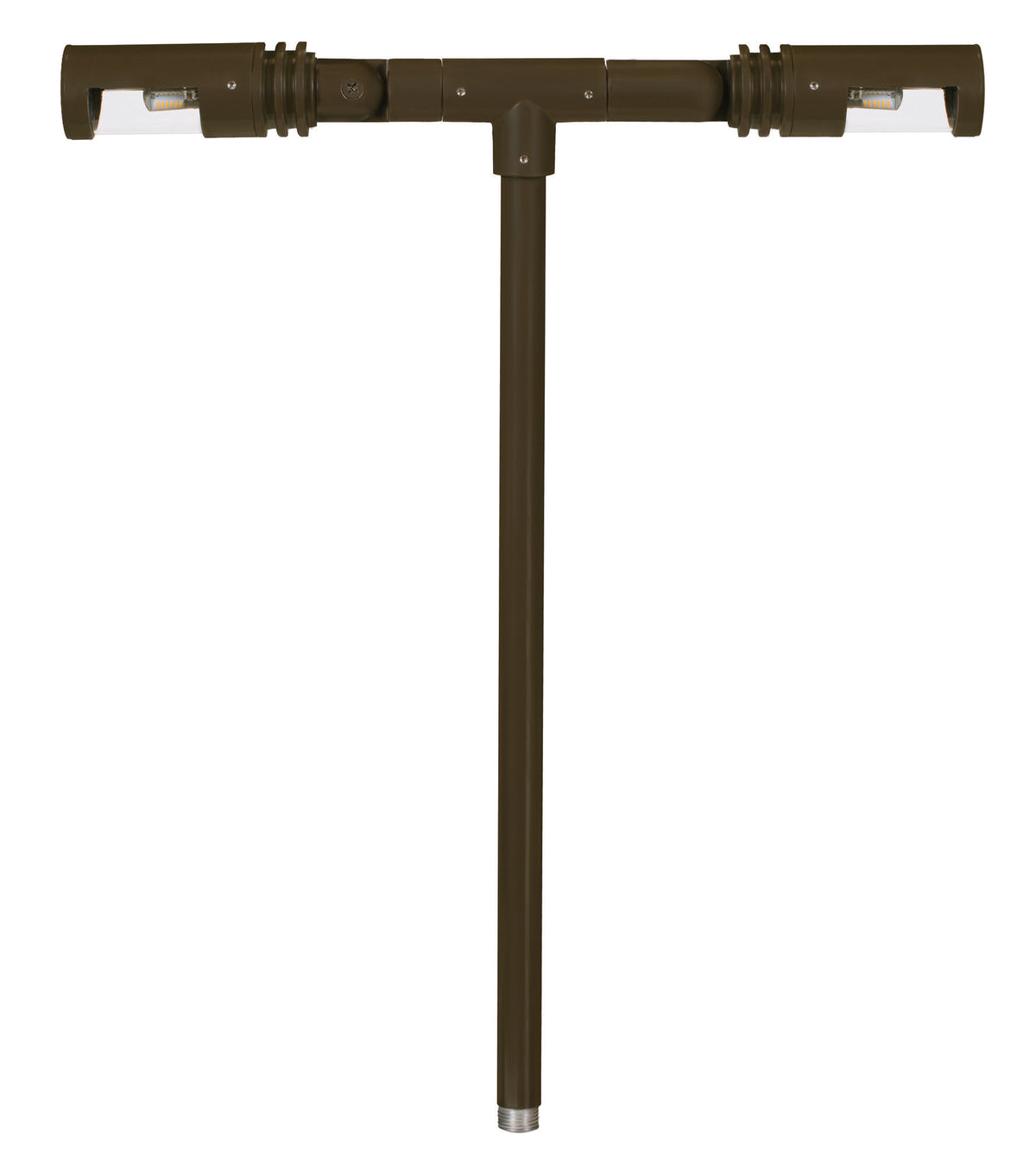 Aluminum Adjustable Double Head, 12" Stem,  Bronze,  No Lamp — view 1