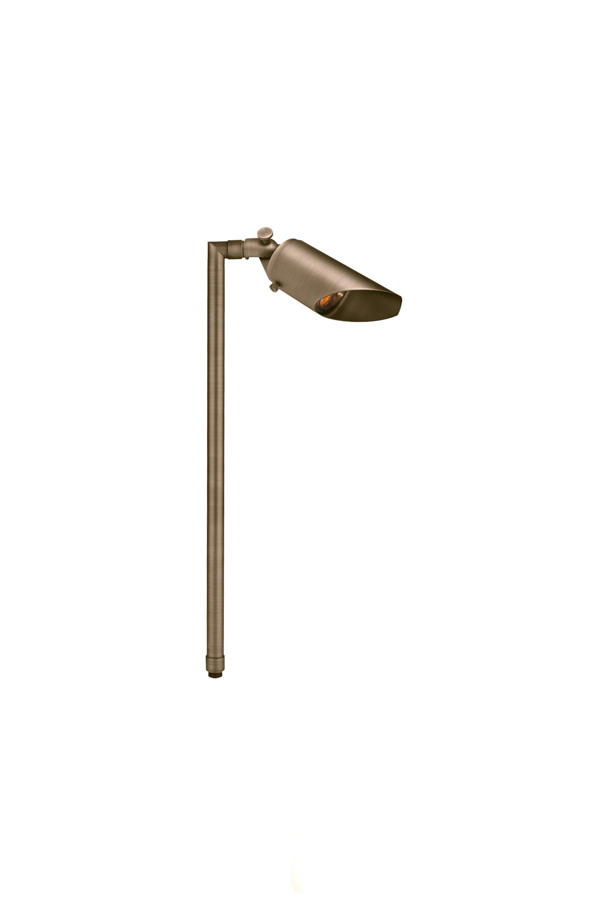 Brass Adjustable Double Head, 18" Stem,  Antique Bronze,  No Lamp — view 1