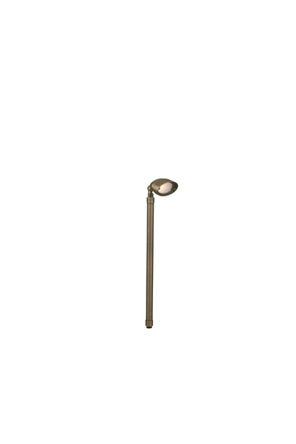 Brass Mini Oval, 12" Stem,  Antique Bronze,  No Lamp — view 1