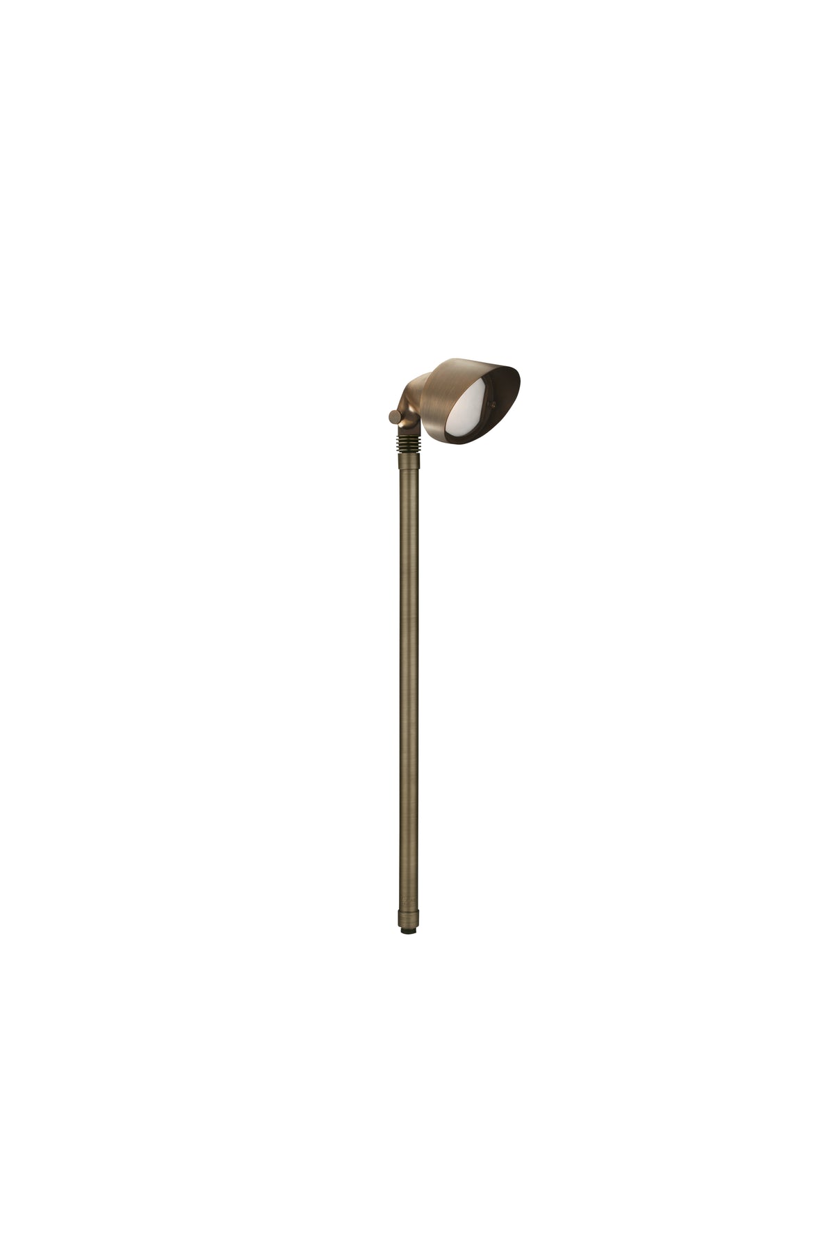 Brass Large Oval, 18" Stem,  Antique Bronze,  No Lamp — view 1