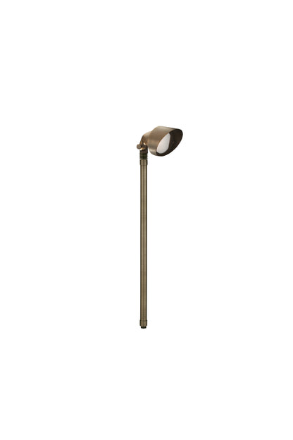 Brass Large Oval, 18" Stem,  Antique Bronze,  No Lamp — view 1