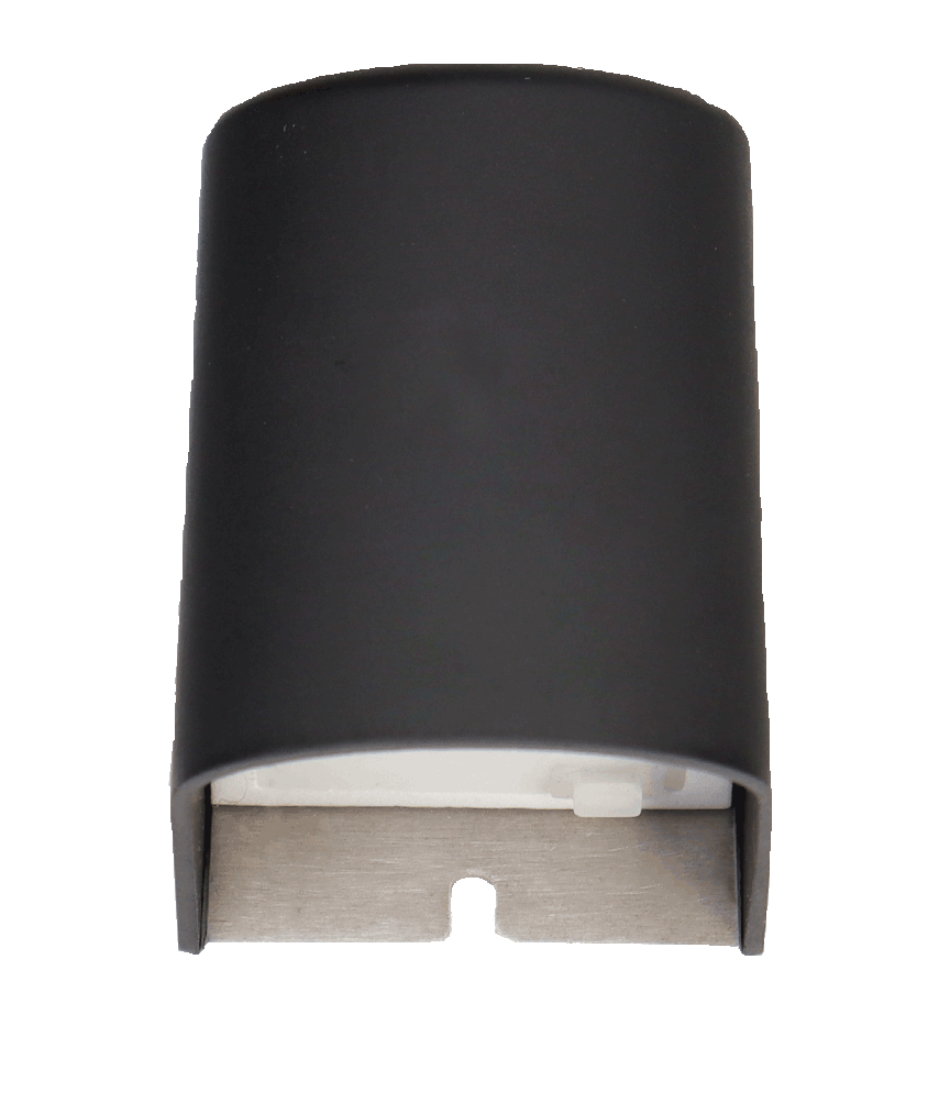 Brass Fence/Wall Light,  Black,  3W LED (2700K/3000K) — view 1