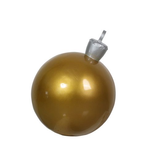 Gold Ball Ornament with Metal Stand