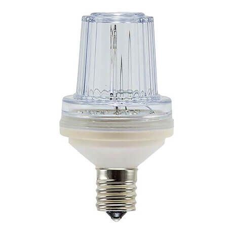 Pure White Strobe - LED C9 Faceted Bulb