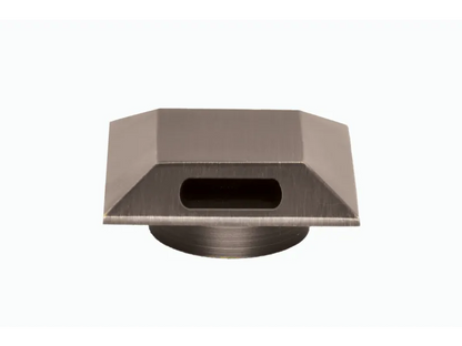 Lumien Micro Recessed Light Cap - Square Flush - Black Brass — view 1