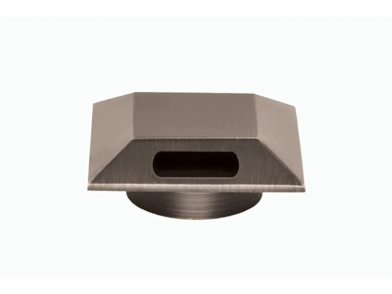 Lumien Micro Recessed Light Cap - Square Flush - Black Brass