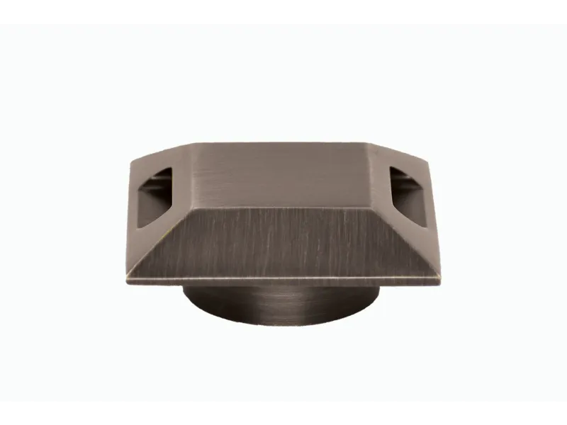 Lumien Micro Recessed Light Cap - Square 2-Side - Antique Brass