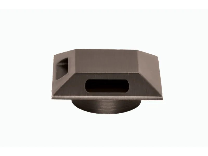 Lumien Macro Recessed Light Cap - Antique Brass (Square, 90 Degree, 2-Sided) — view 1
