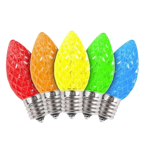 TruLit Pro - Premium Faceted LED C9 Bulbs - Poly Carbonate-steady – Warm White