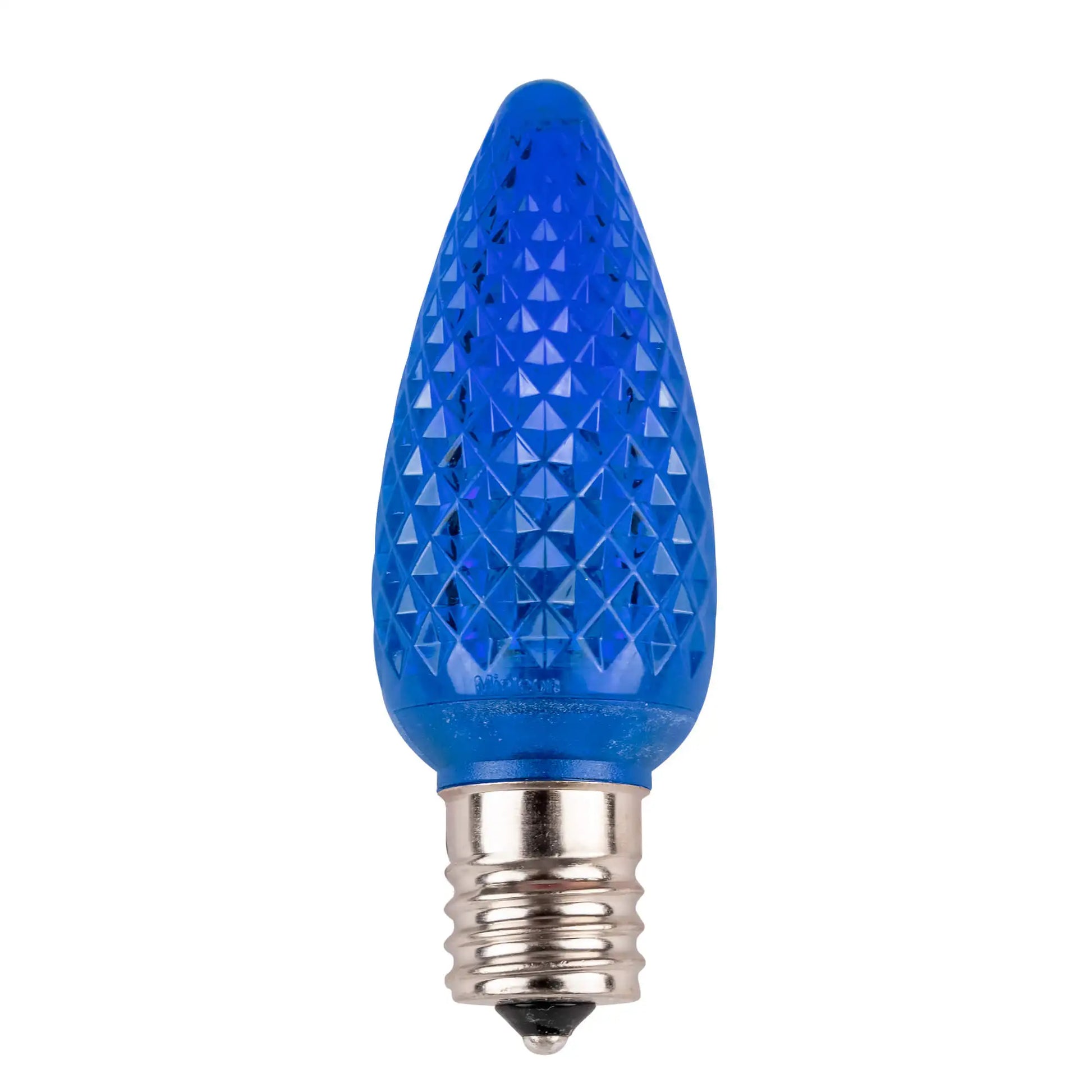 Blue LED C9 - Holy Cow Faceted Bulb - Steady Blue- Holy Cow — view 2