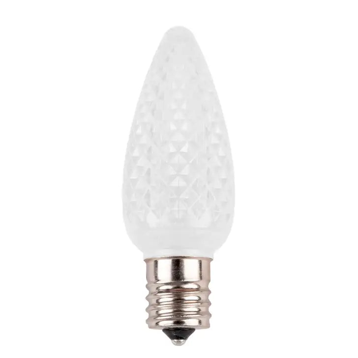 LED C9 Steady - Transparent Faceted Bulbs (Cool White) -- test only