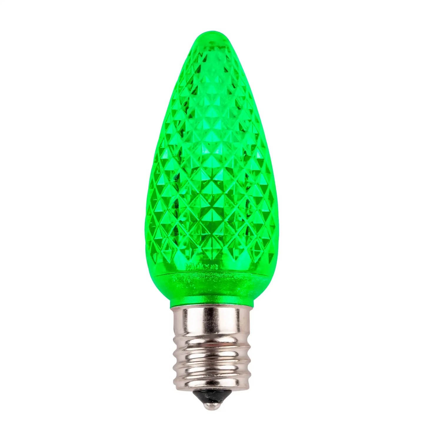 LED C9 - Transparent Faceted Bulbs - All Colors - Steady