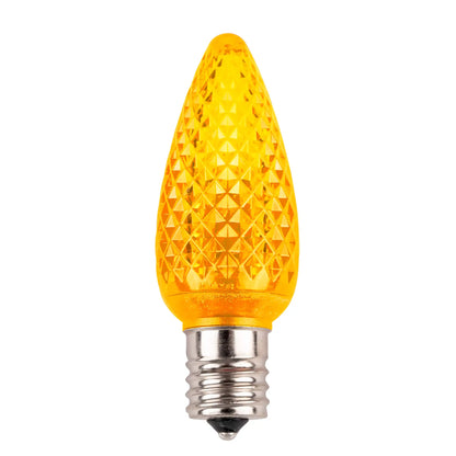 LED C9 - Transparent Faceted Bulbs - All Colors - Steady