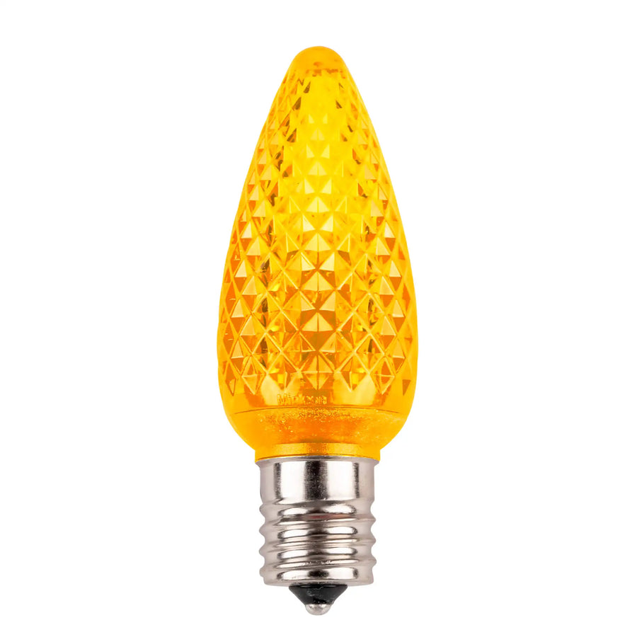 LED C9 Steady - Transparent Faceted Bulbs (Orange) -- test only