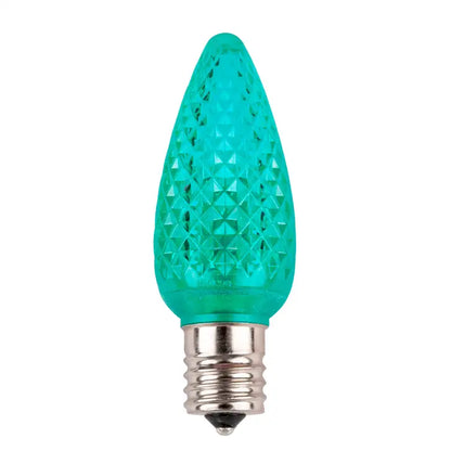 LED C9 - Transparent Faceted Bulbs - All Colors - Steady