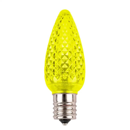LED C9 - Transparent Faceted Bulbs - All Colors - Steady