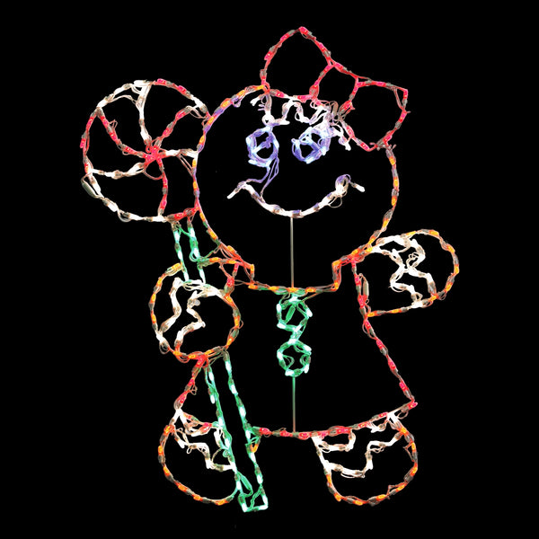 LED Gingerbread Girl  - (48"x38")