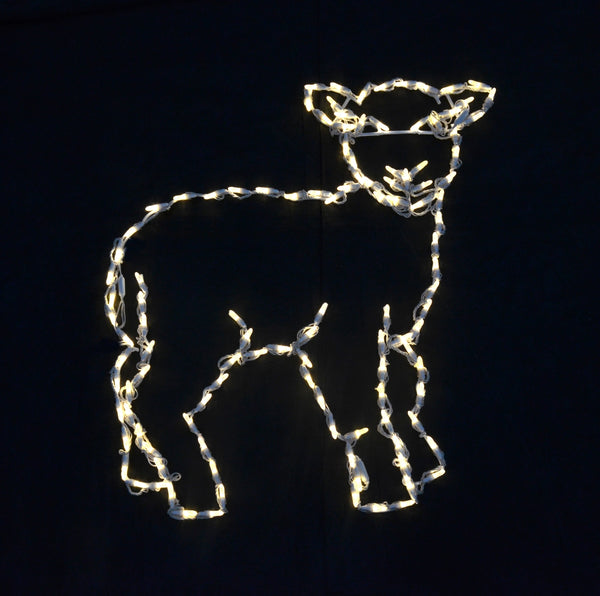 LED Nativity Lamb #1 - (32"x30")