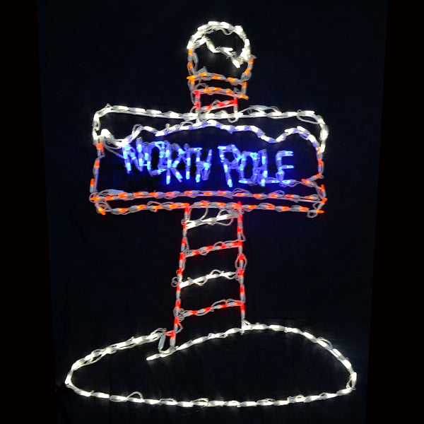 LED North Pole Sign  225 - (48"x34")