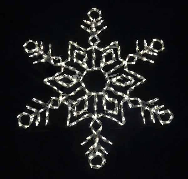 LED Snow Crystal - Pure White - (42"x36")