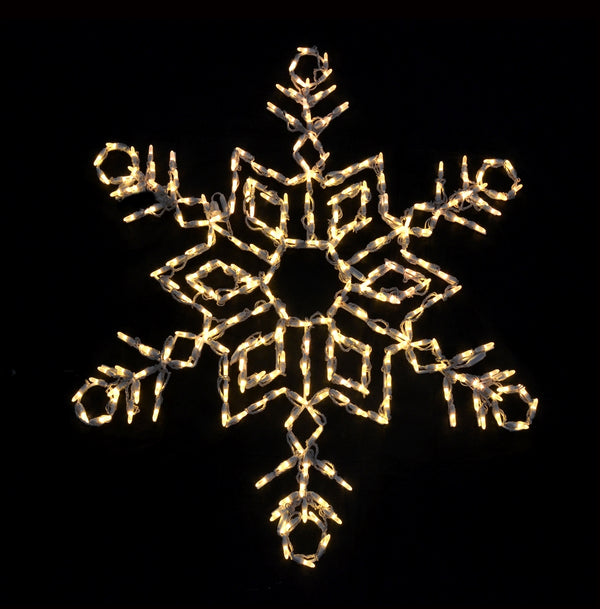 LED Snow Crystal - Warm White - (42"x36")