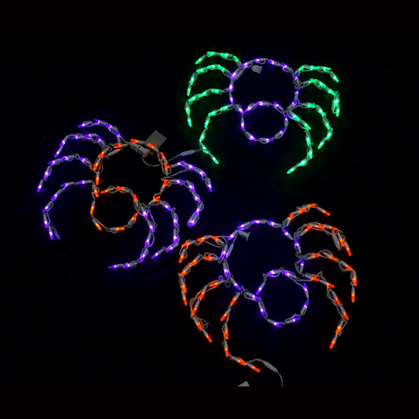 LED 15.7"H Set of 3 Small Spiders - (15.7")