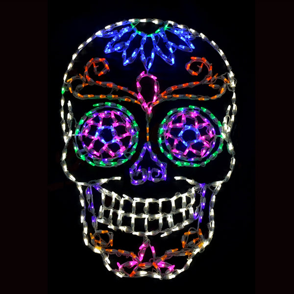 LED 42"H Sugar Skull - (42" x 27.6")