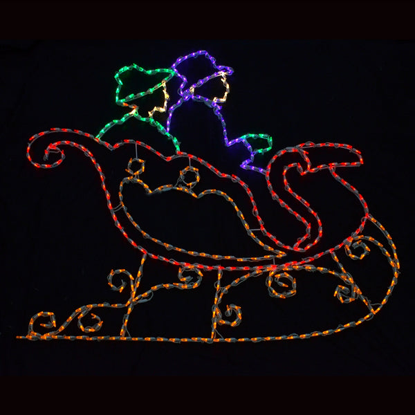 LED Victorian Sleigh - (57"x66")