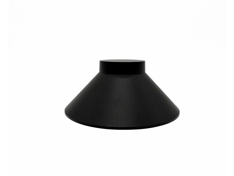 Lumien Flat Top Dome Path / Area Light Hat - Black Aluminum — view 1