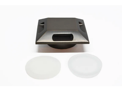 Lumien Micro Recessed Light Cap - Square Flush - Black Brass — view 7