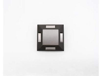 Lumien Micro Recessed Light Cap - Square Flush - Black Brass — view 8