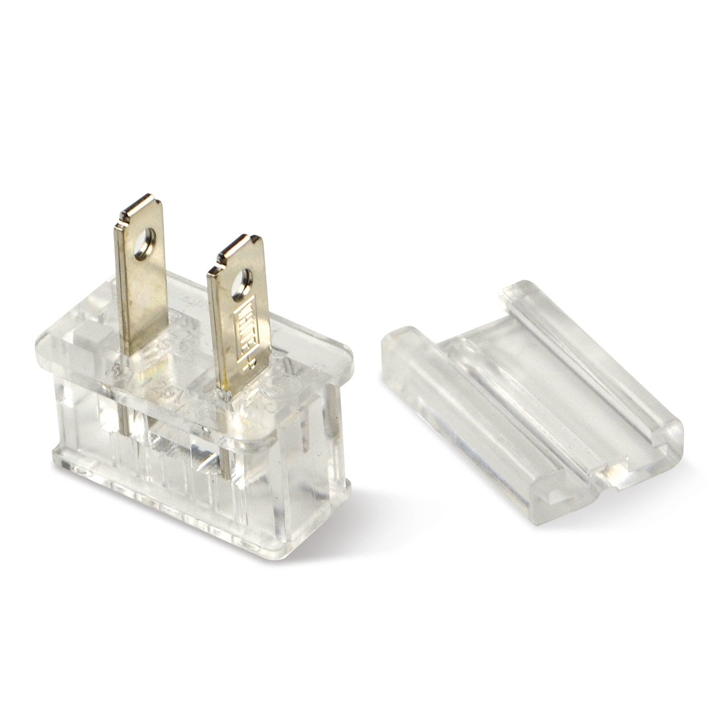 Male Slide Plug- Clear Male- Clear — view 1