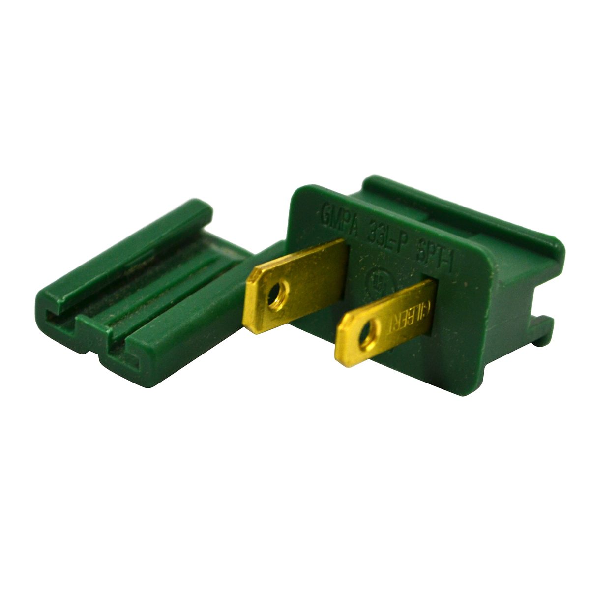 Male Slide Plug - Green Male- Green — view 1