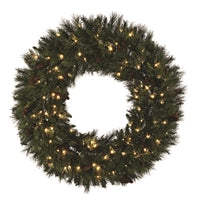 48" Warm White Mixed Noble Wreath