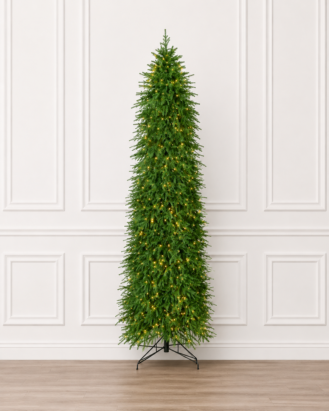 9' Natural Touch Norfolk Christmas Tree - 1,050 Multi Function 3MM Lights 9'-3" X 40"