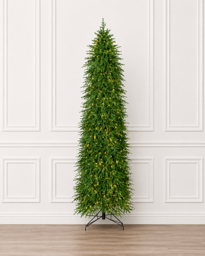9' Natural Touch Norfolk Christmas Tree - 1,050 Multi Function 3MM Lights 9'-3" X 40"