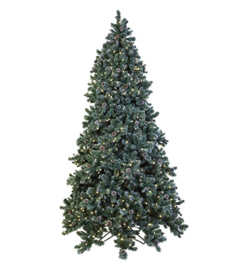 7.5' Mid Full Glacier Pine Tree - 57" Girth - Clear/Frost