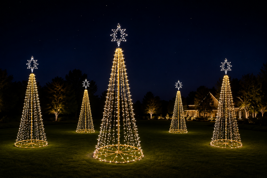 9.5' Dynamic RGB Pop-Up Tree with Star - Multi Function 9.5'