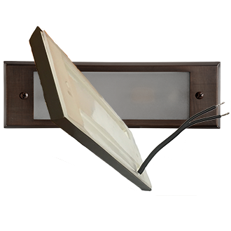 RIPTIDE Integrated Large Flat Panel Step Light Frosted - 9.132" x 2.937"