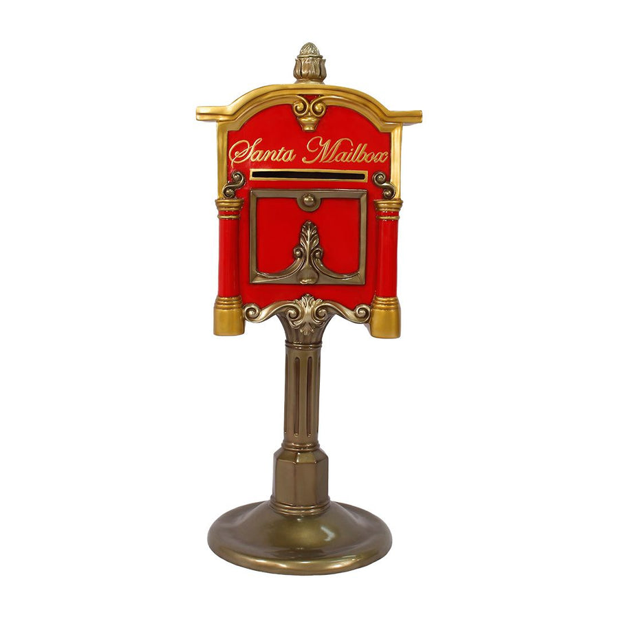 68 Inch Santa Mailbox Resin Display