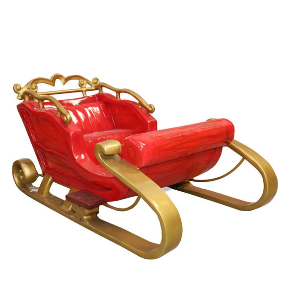 6.5' - Santa Sleigh 2 Seater (Red/Gold)