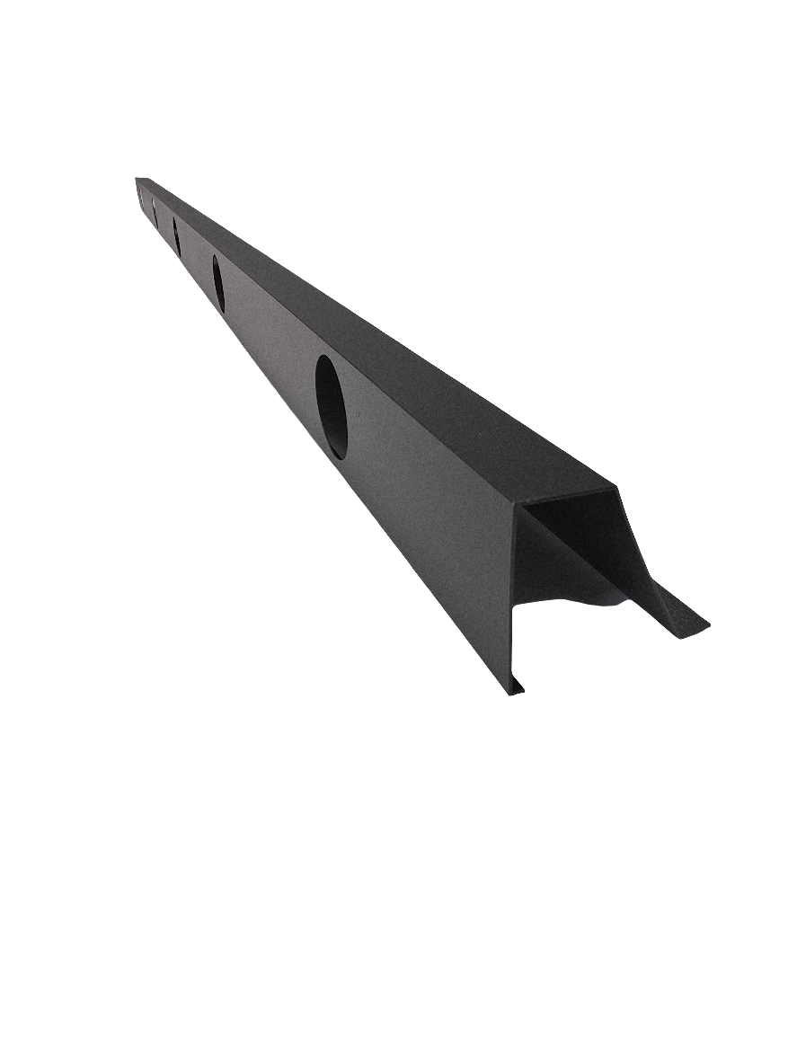 OMNI 90 Degree Parapet Track - 40" - Black Aluminum — view 1