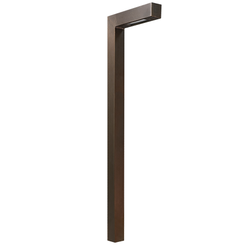 Enclave L-Shaped Brass Drop-In Path Light