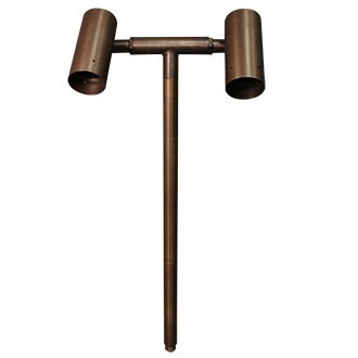 Aria brass double fixture path light 21"