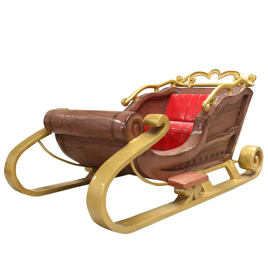 6.5 Foot Santa Sleigh 2 Seater Resin Display